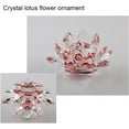 thumbnail image 4 of Toystoory Cristal Flor de loto Minerales Feng Shui Esfera Cristales Flores Figuras decorativas para fiesta de recuerdos Decoración Rojo, 4 of 6