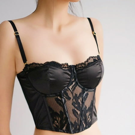 

Yuelianxi 2023 Women Fashion Thin Cup Lace Colorblock Bra Set Shaped Push Up Underwear Set