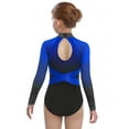 thumbnail image 3 of Doomiva Rhinestone Leotard for Girls Gymnastics Ballet Dance One Piece Shiny Long Sleeve Bodysuit Activewear Navy Blue 8, 3 of 6