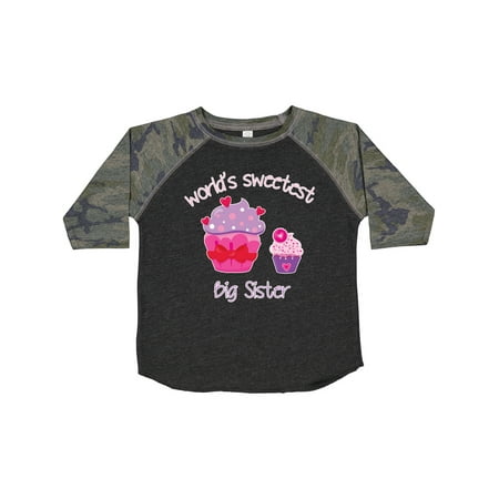 

Inktastic World s Sweetest Big Sister Gift Toddler Toddler Girl T-Shirt