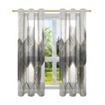 thumbnail image 7 of Yayeee Window Curtains Set of 2 for Living Room Light Filtering 63"x52", Gray Hexagons, 7 of 7