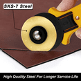 thumbnail image 5 of 10 Pack Rotary Cutter For Fabric Blades, Titanium Coated 45mm Rotary Cutter Blades Replacement For Paper Arts Crafts, Sewing Quilting Supplies, 5 of 9