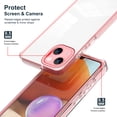 thumbnail image 5 of SaniMore for iPhone 14 Case Ultra Slim Transparent [Never-Yellowing], Rugged PC & TPU Bumpers Cover Built-in Detachable Lens Protector Anti-Fall Shockproof Protective Shell, Pink, 5 of 8