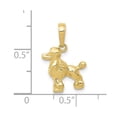 thumbnail image 2 of 10k Gold Poodle Animal Pet Dog Pendant Necklace 18x13mm Wide Pendant for Women - 1.2 Grams, 2 of 2