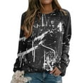 thumbnail image 2 of Vedolay Womens Plus Size Tops Hoodies for Women Fall Fashion 2023 Long Sleeve Pullover Tops Casual Crewneck Sweatshirts,Black S, 2 of 4