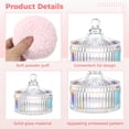 thumbnail image 4 of 2 PCS Large Body Powder Puff with Glass Jar Set, Soft Washable Powder Puff for Face and Body, Reusable Puff with Ribbon Band for Makeup Glitter and After-Bath Care, 4 of 6