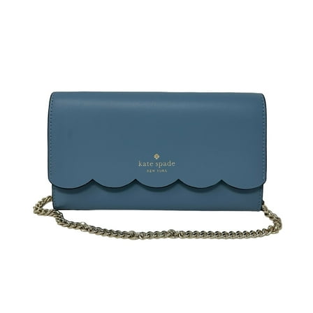 Kate Spade Gemma Polished Blue Leather Wallet on a Chain Bag WLR00552 $249