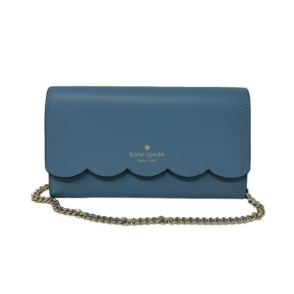 Kate Spade Gemma Polished Blue Leather Wallet on a Chain Bag WLR00552 $249