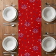 thumbnail image 6 of USA Independence Day Table Runner - 70 Inch Long, Kitchen Dining Table Runner Dresser Scarves, Red Fireworks Stars Farmhouse Decor for Coffee Tables Wedding Party Banquet, 6 of 8