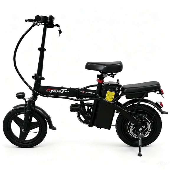 ASKGO Electric Bike for Adults, 750W Rated Folding Ebike Ages14 ,48V 10Ah Removable Lithium-Battery Up to 20Mph, Stylish 14" Foldable Commuting Electric Bicycle for Women & Men, class2 UL2849