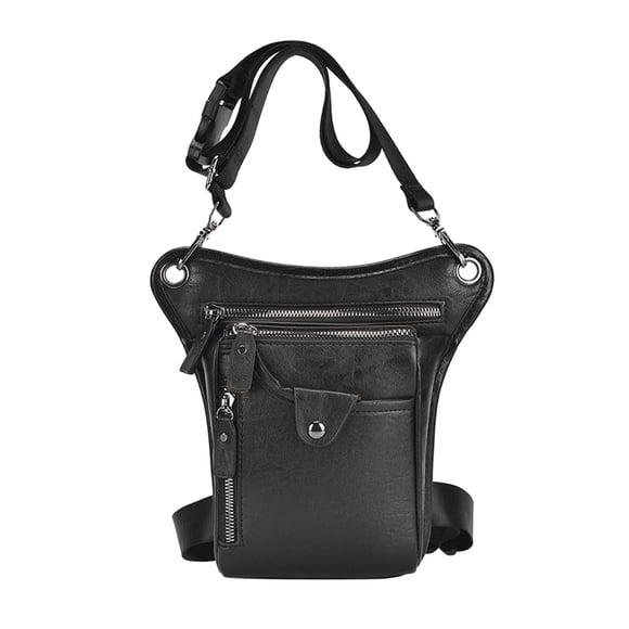 Yuarrent Fashion Men Drop Leg Bag Thigh Pack Waist Hip Pouch Bag for Climbing Sports Mochilas de mochilero Negro