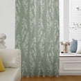thumbnail image 5 of Dark Green Botanical Sheer Curtains 63 Inches Long, Pastoral Elegant Spring Floral Light Filering Curtains, Breathable Simi Curtain Privacy Drapes for Living Room Bedroom Lightweight Window Treatment, 5 of 9