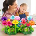 thumbnail image 4 of Toddler Toys, 109Pcs Flower Garden Building Toys for Girls 3 4 5 6 7 Years Old, Upgrade DIY Building Stacking Toys, STEM Preschool Educational Toddler Toys Brain Development Kindergarten Kids Toy, 4 of 7