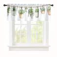 thumbnail image 2 of Rdsfhsp Hanging Plant Window Valance Curtain, Green Botanical Pattern Decorative Rod Pocket Short Curtain for Kitchen Living Room, 2 of 5
