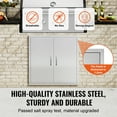 thumbnail image 3 of VEVOR BBQ Access Door, 31W x 31H Inch Double Outdoor Kitchen Door, Stainless Steel Flush Mount Door, Wall Vertical Door with Handles, for BBQ Island, Grilling Station, Outside Cabinet, 3 of 9