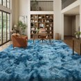 thumbnail image 2 of Janvonne 8x10 Fluffy Shag Area Rug,Tie-dye Peacock Blue Ultra Soft Plush Fuzzy Shaggy Carpet for Living Room Bedroom, Non-Slip Floor Rug for Kids Girls Room Nursery, Cozy Indoor Home Decor, 2 of 8