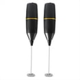 thumbnail image 1 of Milk Frother Handheld Mini Drink Mixer and Coffee Blender Frother for Coffee Bar Accessories LatteCappuccino A,2 * Electric Milk Frother,Black, 1 of 6
