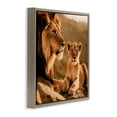 thumbnail image 4 of Stupell Industries Lion & Cub Portrait Animals Painting Brown Floater Framed Canvas Art Print Wall Art, 18 x 18, 4 of 10