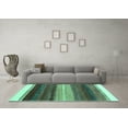 thumbnail image 3 of Ahgly Company Indoor Rectangle Abstract Turquoise Blue Contemporary Area Rugs, 7' x 10', 3 of 4