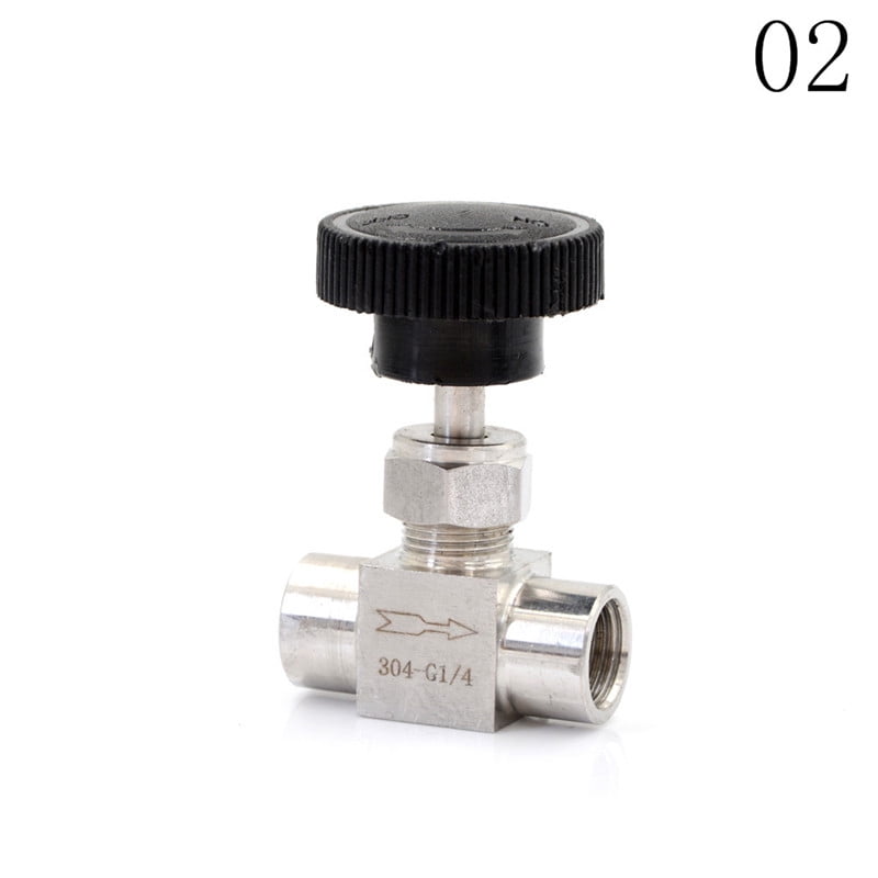 3/8"BSP Female Thread Stainless Flow Control Needle Valve Water Gas Oil BE 