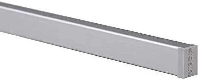 STAS Minirail Picture Hanging System Set - Covers 6.56 ft of Wall Space - Smallest Picture Rail & Art Hanging Gallery Kit for Art Display Matte Silver Rails, Includes 2 Hooks & Cords