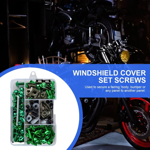 Kit de tornillos de carenado M6 M5, tuercas de tornillos de carrocería de aluminio para moto de cross Yamaha, 177 Uds.