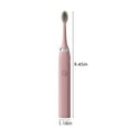 thumbnail image 3 of Home Gifts Matoen Electric Toothbrush with 6 Brush Heads, Cleaning Mode, IPX7 Water Resistants Newly Upgraded Electric Toothbrush, Charging for 4 Hours Can Last for 30 days-Pink, 3 of 9