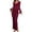 Red, variant on Women Sleepwear Autumn Winter Pajamas Sets Two Pieces Sexy V Neck Long Sleeve Tops and Trousers Set Loungewear Home Clothes