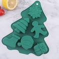 thumbnail image 4 of Juego de moldes para hornear navideños de silicona de 2 piezas, molde para pastel de muñeco de nieve con copos de nieve y árbol de Navidad, sal de baño explosiva, juego de moldes para jabón, 4 of 5