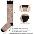 thumbnail image 3 of High Elasticity Compression Socks, High Knee Socks Adult Universal Leisure Relieve Fatigue, Beautiful Nasturtium Lines Travel Daily with Running (1 Pair) Gift, 3 of 7