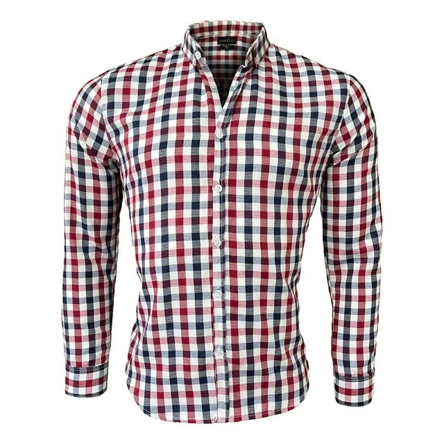 Camisa Manga Larga Cuadros Hombre Slim Fit Caballero