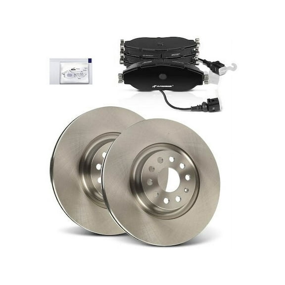 Front Brake Pad and Rotor Kit 6 - Compatible with 2018 - 2022 Volkswagen Tiguan 2019 2020 2021