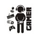thumbnail image 1 of Gamer Con Controlador Calcomanía De Pared Gamer Pegatina Extraíble Game Boy Calcomanía Para Tienda De Casa Serendint HA020823-00, 1 of 6