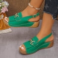 thumbnail image 6 of Bkhluea Women Chain Buckle Wedge Ankle Strap Sandals Slip On Comfortable Footwear For Casual Outdoor Party Daily Activities, 6 of 7