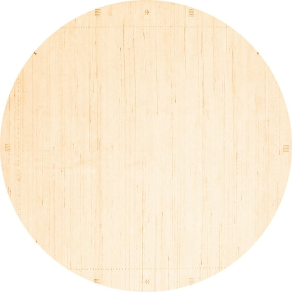 Ahgly Company Indoor Round Solid Orange Modern Area Rugs, 8' Round