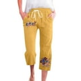 thumbnail image 3 of Womens Athletic Shorts High Waisted Wide Leg Floral Palazzo 2025 Flowy Beach Culottes Yellow Tummy Control Running Workout Tennis Skort Pant XXL, 3 of 5