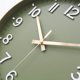 thumbnail image 3 of 1 reloj de pared de 12 pulgadas, silencioso, sin tictac, para sala de estar, dormitorio, cocina, oficina (verde dorado), 3 of 4