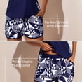 thumbnail image 6 of Summer Tankini Swimsuits for Women Modest Tummy Coverage Bathing Suits with Shorts Royal Blue L, 6 of 6