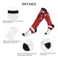 thumbnail image 5 of Lsque Red Maple Leaf Pattern Sport Compression Socks for Men & Women 15-20 mmHg Knee High Nurse Pregnant Running Medical and Travel Athletic, 5 of 6