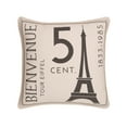 thumbnail image 4 of Bienvenue French "From Paris With Love" Printed Accent Throw Pillow, 18" x 18", 4 of 5