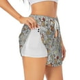 thumbnail image 2 of Bixox Women's Funny Chicken pattern 2 in 1 Running Shorts - Lightweight Athletic Workout Gym Yoga Shorts Liner with Pockets - Medium, 2 of 7