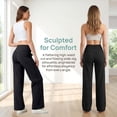 thumbnail image 4 of Sexy Dance Womens Yoga Pants with Pockets Sweatpants Lounge Casual High Waist Pants Wide Leg, 4 of 7