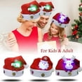 thumbnail image 2 of Christmas Red Hat for Adult and Kids Children LED Caps Unisex Holiday Hat for Christmas Snowman ElK Santa Claus, 2 of 6