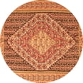 thumbnail image 1 of Ahgly Company Indoor Round Medallion Orange Traditional Area Rugs, 4' Round, 1 of 1