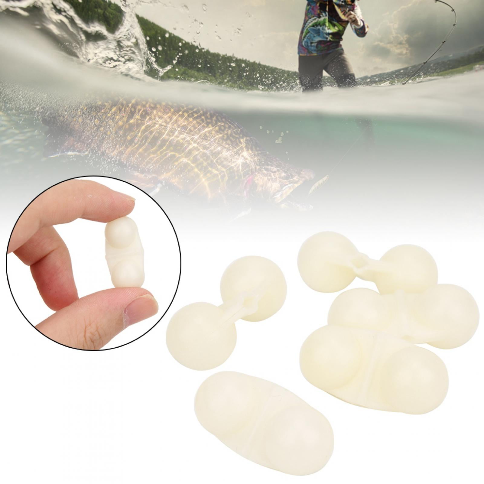 Portable ABS Double Rattle Sea Fishing Attractor Bell Beads Accessory for Luring Fish Keenso 40Pcs Fishing Double Rattle