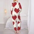 thumbnail image 5 of Kll Love Print Women'S Long Sleeve Pajamas With Pants Sleepwear Loungewear 2 Set-Xx-Large, 5 of 9