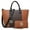 A-Coffee & Brown, variant on Dasein Women's Handbags Purses Large Tote Shoulder Bag top Handle Satchel Bag for Work