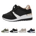 thumbnail image 2 of AUDeals Women's Wedge Sneakers Lace Up Platform Shoes Lightweight Non Slip Fashion Walking Casual Shoes, 2 of 9