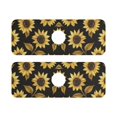 thumbnail image 7 of Yayeee Faucet Mat for Kitchen Sink 14.7" Diatomite Long Splash Guard Pad, Black Sunflower Pattern, 2 Pack, 7 of 7