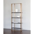 thumbnail image 5 of Sunpan Dalton 35.5" Modern Wood Bookcase in Antique Brass/Black, 5 of 7